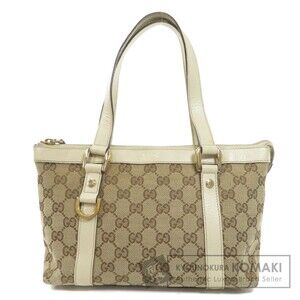 Gucci Abbey GG Canvas Tote Bag beige ivory White
